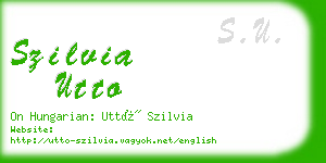 szilvia utto business card